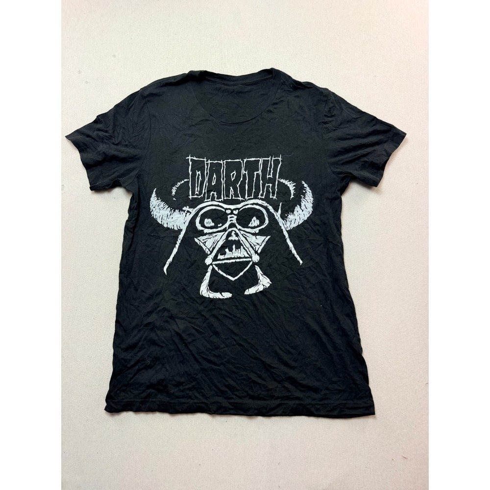 Star Wars Darth Vader Graphic T-Shirt Mens Small Black Excellent Metal Style